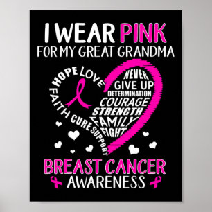 Póster Uso Rosa Para Mi Abuela, Cáncer De Mama, Awa