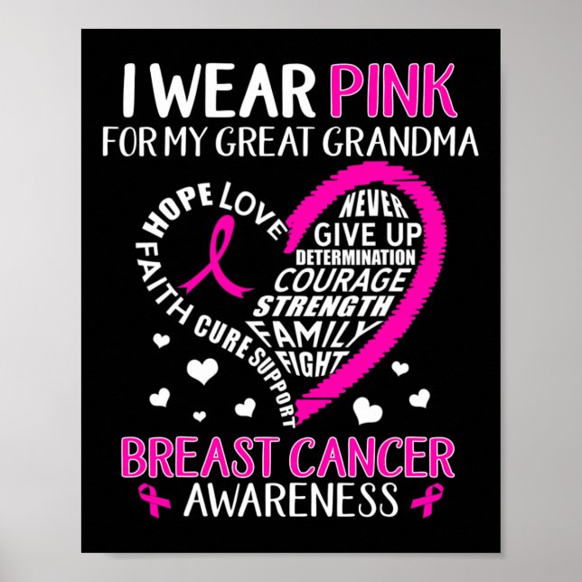 Póster Uso Rosa Para Mi Abuela, Cáncer De Mama, Awa (Frente)