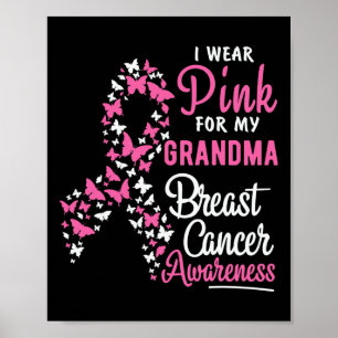 Póster Uso Rosa Para Mi Abuela De Cáncer De Mama