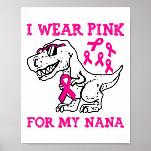 Póster Uso Rosa Para Mi Conciencia Sobre El Cáncer De Mam