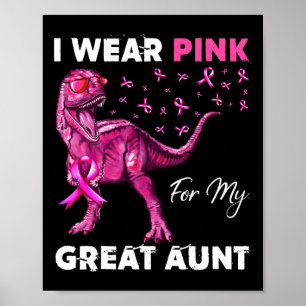 Póster Uso Rosa Para Mi Gran Tía Con Cáncer De Mama