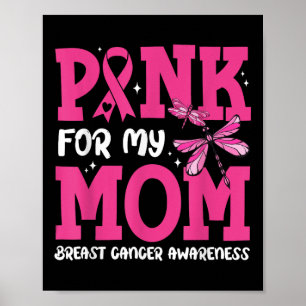 Póster Uso Rosa Para Mi Mamá, Apoyo El Cáncer De Mama Con