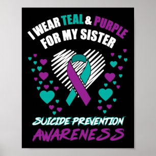 Póster Uso TealandPurple Para Prevenir El Suicidio De Mi 