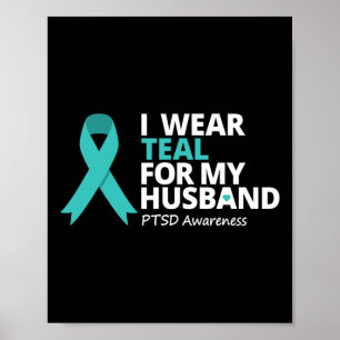 Póster Uso Verde azulado Para Mi Esposo Ptsd Verde azulad