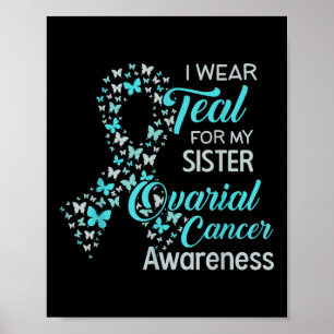 Póster Uso Verde azulado Para Mi Hermana Conciencia Sobre