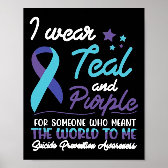 Póster Uso Verde azulado Y Morado Para Alguien Que Signif (Frente)