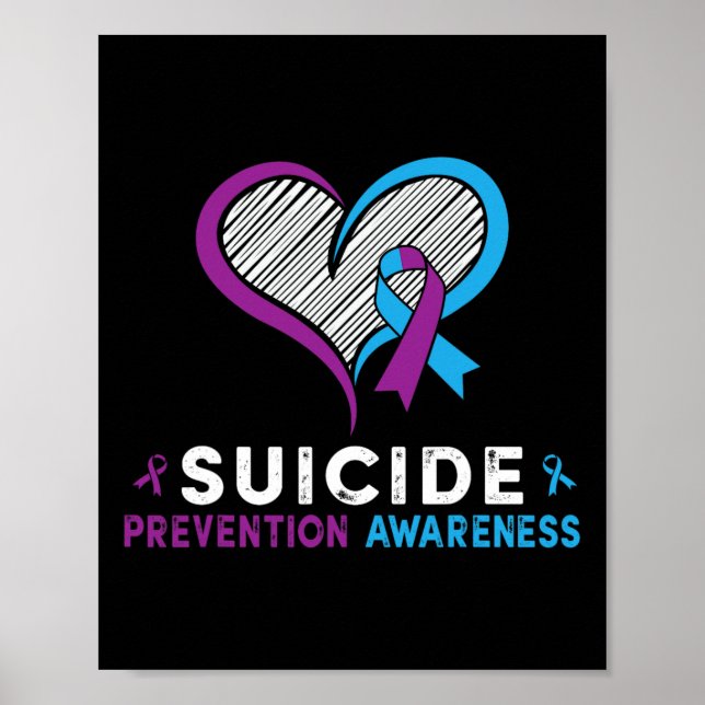 Póster Uso Verde azulado Y Morado Para La Prevención Del  (Frente)