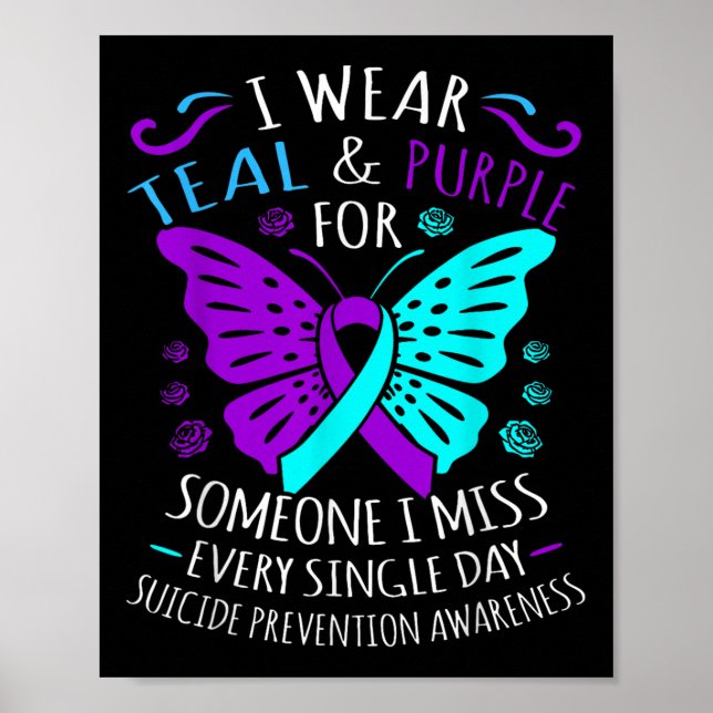 Póster Uso Verde azulado Y Morado Por Alguien Que Extraño (Frente)