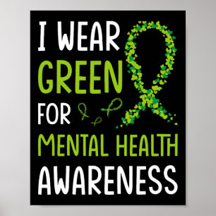 Póster Uso Verde Para Concienciación Sobre Salud Mental M