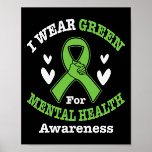 Póster Uso Verde Para Concienciación Sobre Salud Mental M
