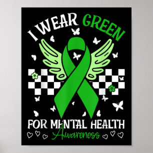 Póster Uso Verde Para Concienciación Sobre Salud Mental M