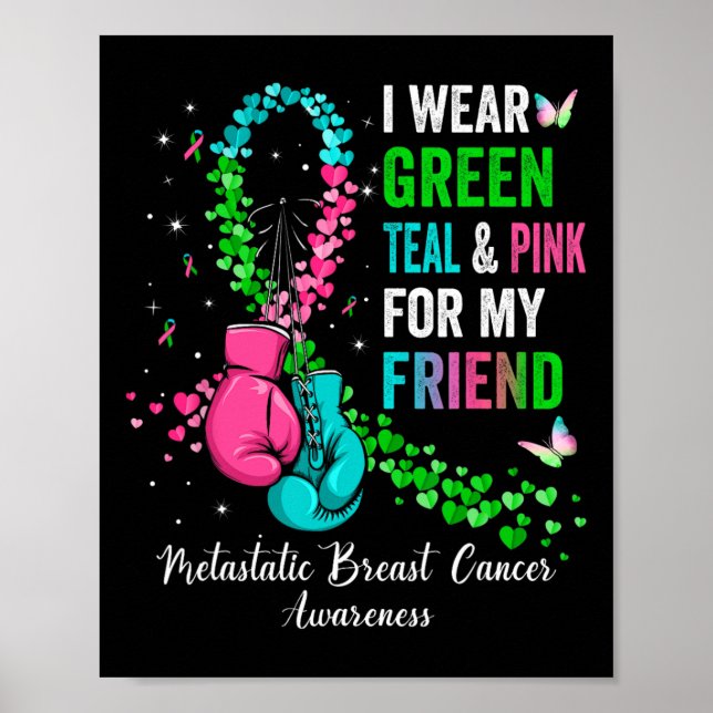Póster Uso Verde Para Mi Amigo Metastatis Breast Cance (Frente)
