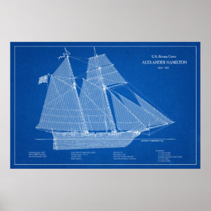 Póster USRC Alexander Hamilton - ABD