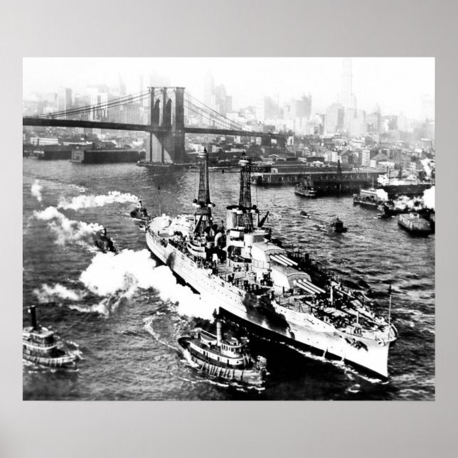 Póster USS Arizona en Nueva York (Frente)