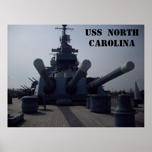 Póster USS Carolina del Norte (Frente)
