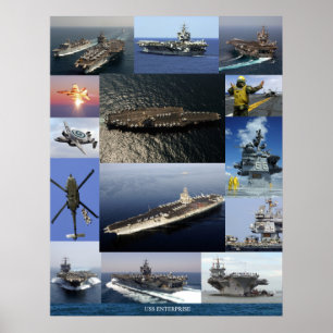 Póster USS Enterprise Collage