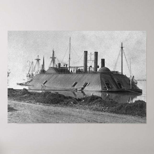 Póster USS Essex Ironclad - Baton Rouge - 1862 (Frente)