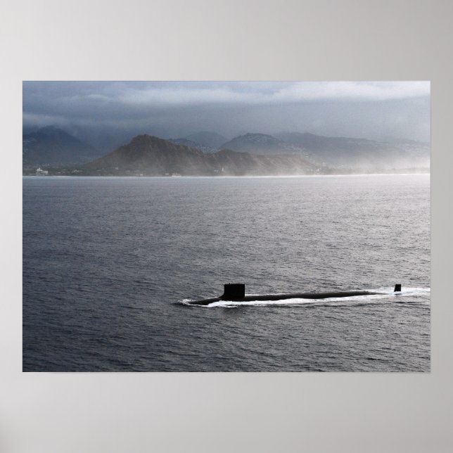 Póster USS Hawaii (SSN 776) (Frente)