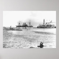 USS Maine en el puerto de La Habana
