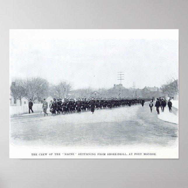 Póster USS Maine en Shore Drill (Frente)