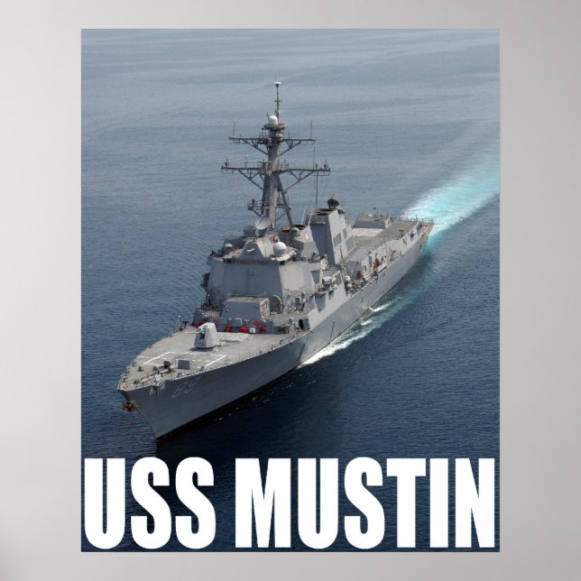 Póster USS Mustin (Frente)