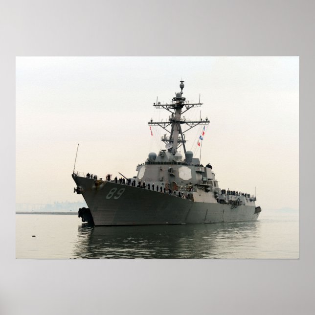 Póster USS Mustin (DDG 89) (Frente)