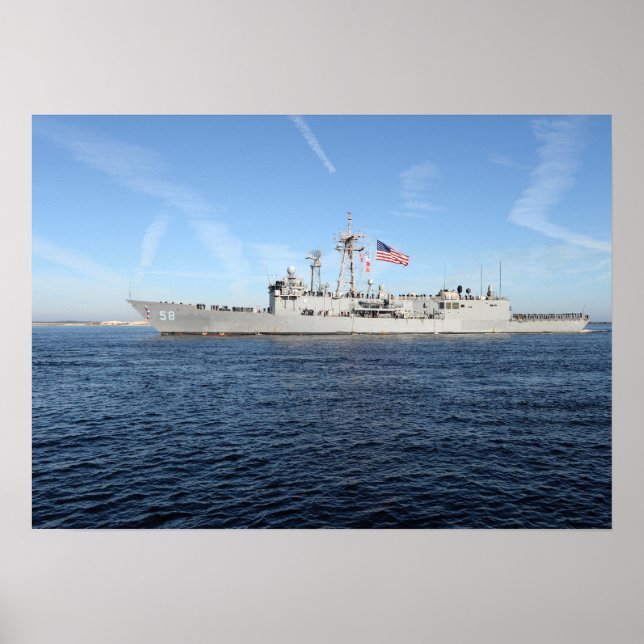 Póster USS Samuel B. Roberts (FFG 58) (Frente)