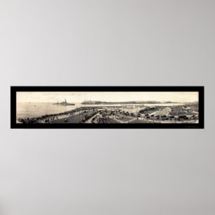 Póster USS Texas en La Habana Foto 1928