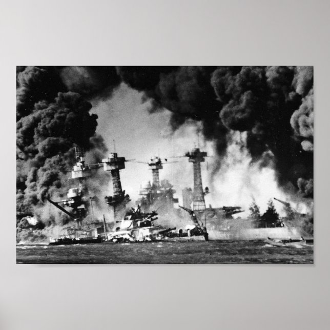Póster USS West Virginia at Pearl Harbor (Frente)