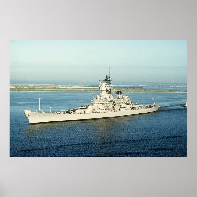 Póster USS Wisconsin (BB-64) (Frente)