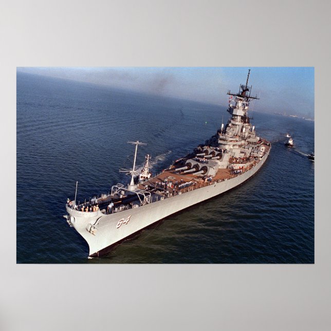 Póster USS Wisconsin (BB-64) (Frente)