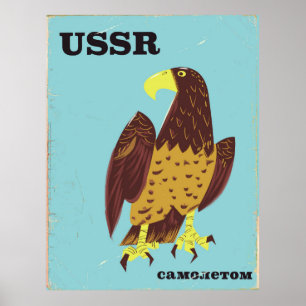 Póster USSR Eagle poster de viajes vintage