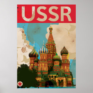 Póster USSR Poster de Viajes de Vintage soviético