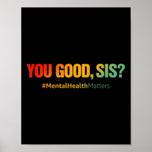 Póster Usted Bien Sis Problemas De Salud Mental Diversión