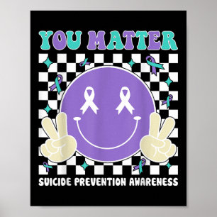 Póster Usted Conciencia sobre el suicidio salud mental pú