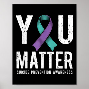 Póster Usted Conciencia sobre Prevención del Suicidio 