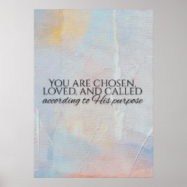 Póster Usted es elegido versículo de la Biblia tipografía