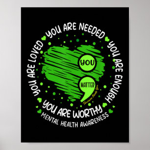 Póster Usted Es Suficiente Awarene De Salud Mental De Sem