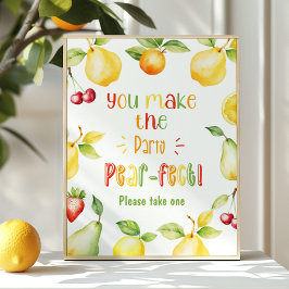 Póster Usted hace al fiesta Pear-fea cumpleaños de la fru