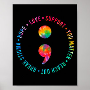 Póster Usted importa Semicolon Sensibilización sobre la p