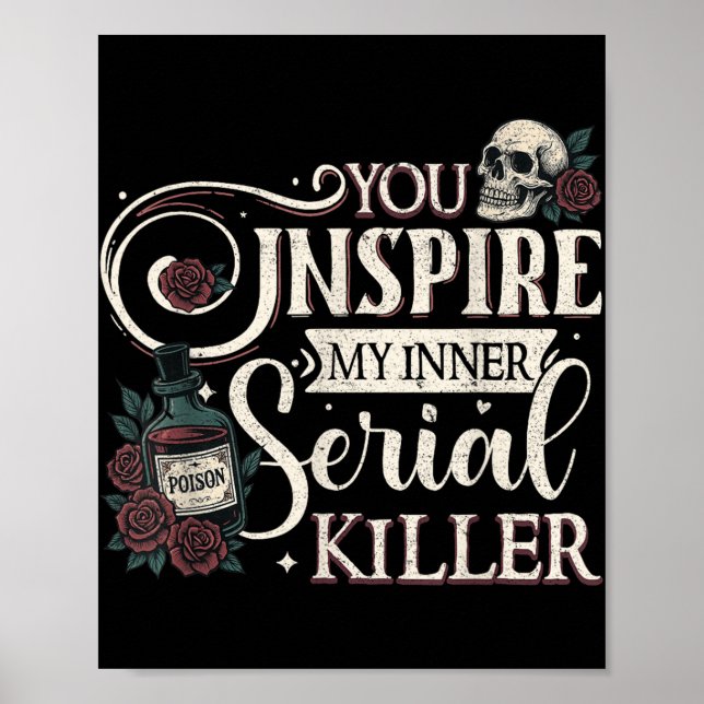 Póster Usted Inspira a mi asesino serie interno Retro Spo (Frente)