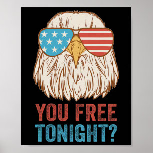 Póster Usted Libera Esta Noche Aguila Sungles Usa Fiesta 