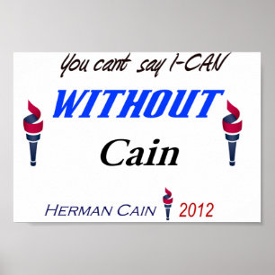 Póster Usted linado dice I-CAN con Caín 1 de un poster