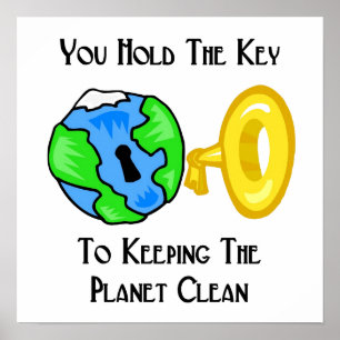 Póster usted lleva a cabo la llave