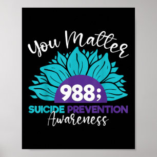Póster Usted Prevención de la Conciencia del Suicidio