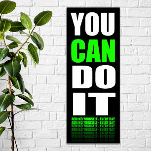 Póster Usted PUEDE hacerlo (verde) de motivación