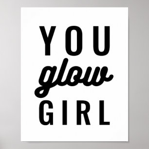 Póster Usted resplandece chica Oferta Inspiradora