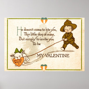 Póster ¿Usted será mi tarjeta del día de San Valentín?