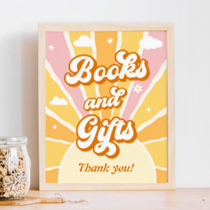 Póster Ustedes son Libros y Regalos de Baby Shower Sunshi