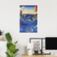 Póster Utagawa Hiroshige, mar salvaje rodando sobre las r (Home Office)